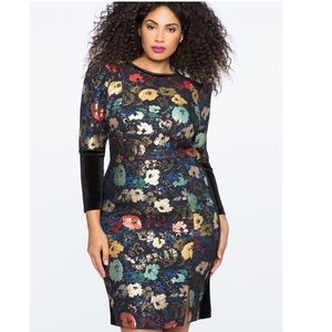 Eloquii Velvet and Jacquard Dress